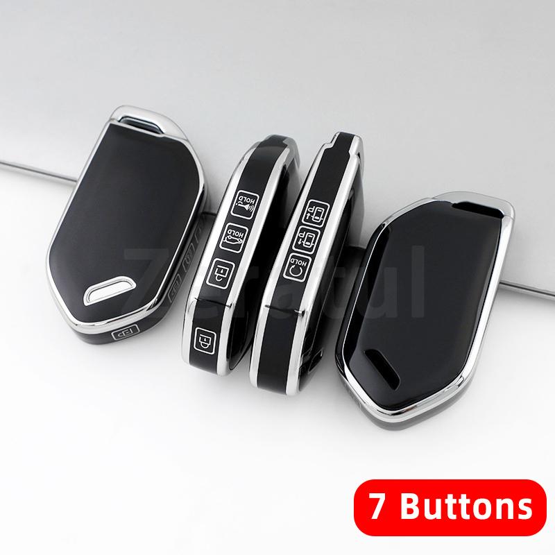 For Kia Picanto EV9 Sorento MQ4 Carnival K8 Morning K5 Carens RIO Seltos 2024 4/5/6/7/8 Bottons TPU Shell Fob Car Key Case Cover