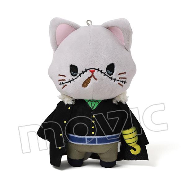 [original] Stuffed One Piece Cotton Pendant With Cat Patch Mask Plush Doll 14cm Luffy Sanji Law Ace Doflamingo Nami Bag Ring Toy