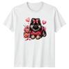Pomeranian Puppy Hearts Valentines Day Unisexs TShirt Unisexs Tee Graphic Top