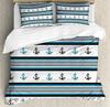 Anchor Docked In The Deck Net 3pcs Bedding Set For Bedroom Double Bed Home Textile Duvet Cover Quilt Cover Pillowcase