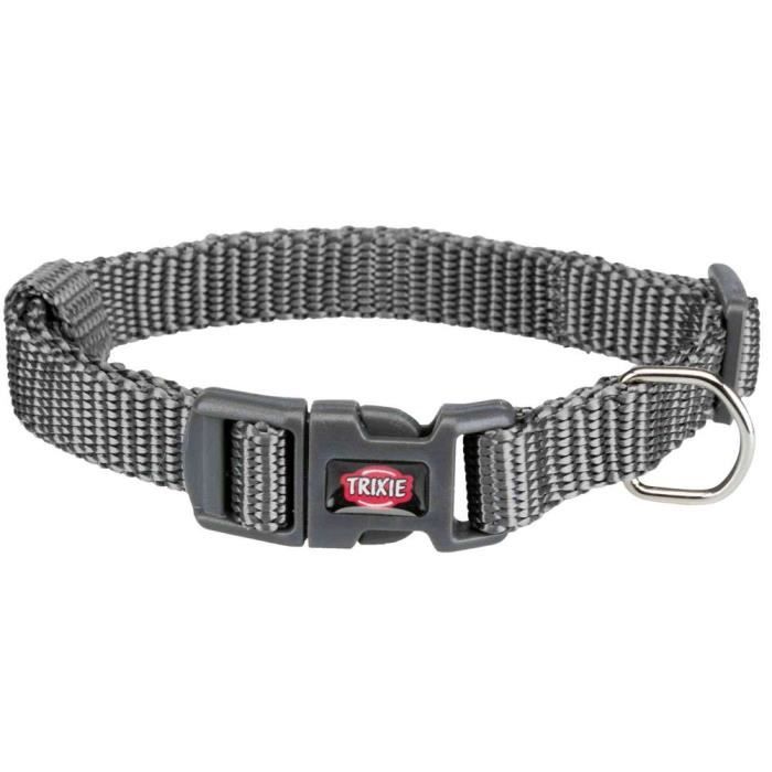 Collier - TRIXIE - XS-S - 22-35 cm - 10 mm - Gris graphite