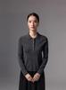 Women's Slim Fit Polo Collar Knit Sweater – Imitation Wool, Long Sleeve, Solid Color Pullover