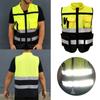 Warning Zipper Construction with Pocket Waistcoat Working Clothes Safety Jacket Reflective