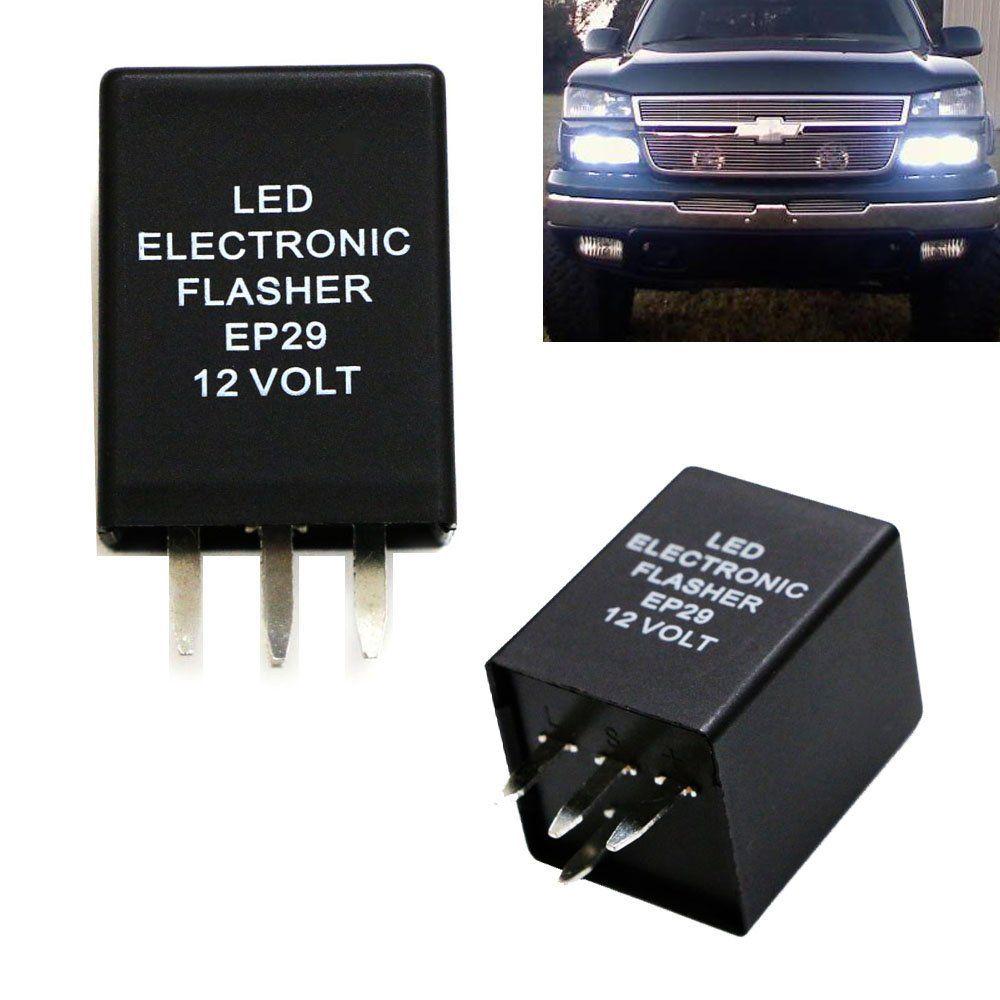 LED Electronic Flasher EP29 EP29N 12 Volt 4Pin Relay Turn Signal Bulbs Hyper Flash