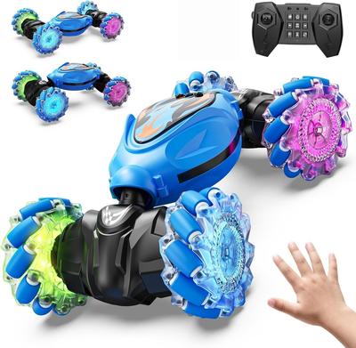 Holyton Remote Control Car for Kids Gesture Control Toy 360 Degree LED 40 Minutes of Operation for Elementary and Junior High School Birthday Gift - -