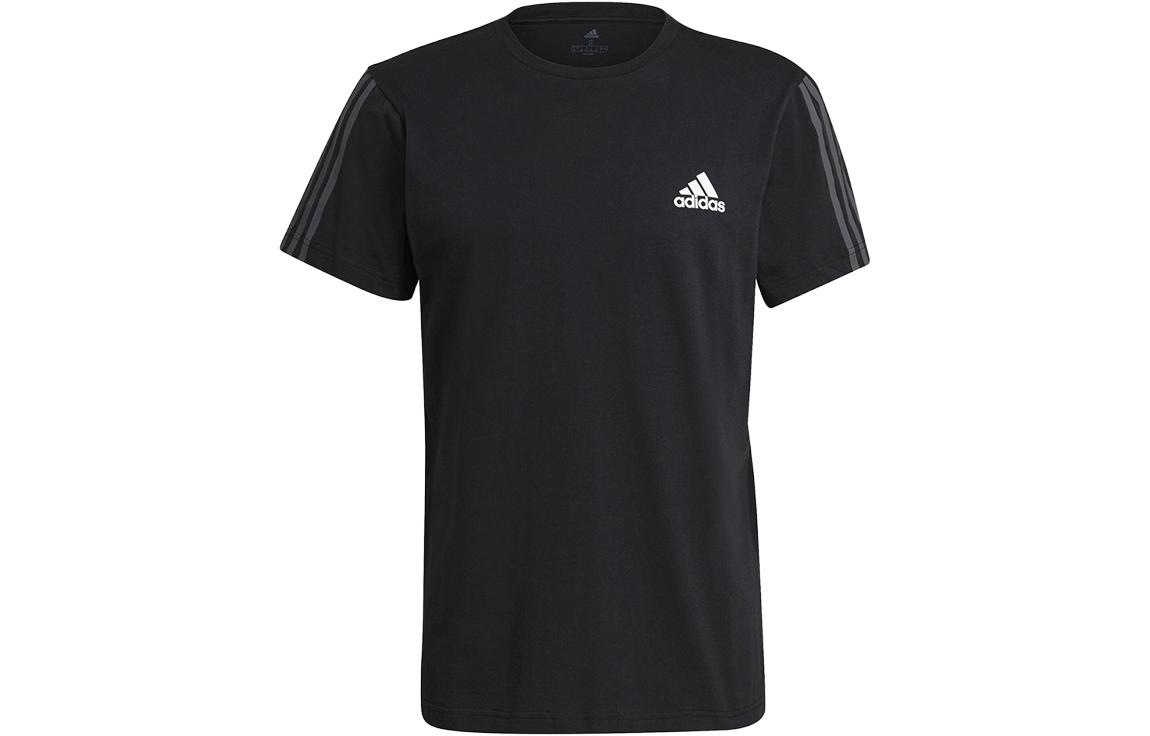 

Adidas T Shirts Men s Black Crew Neck Moderate Straight Fit GK9436 L