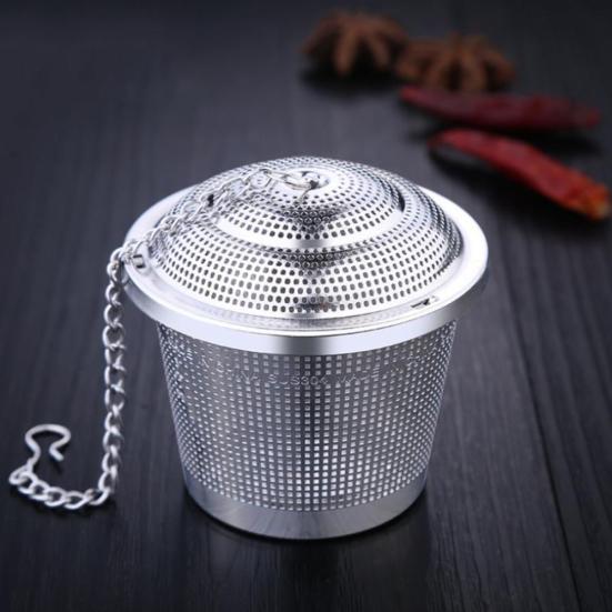 Stainless Steel Tea Medicinal Herbs Hot Pot Seasoning Infuser Strainer Steeper