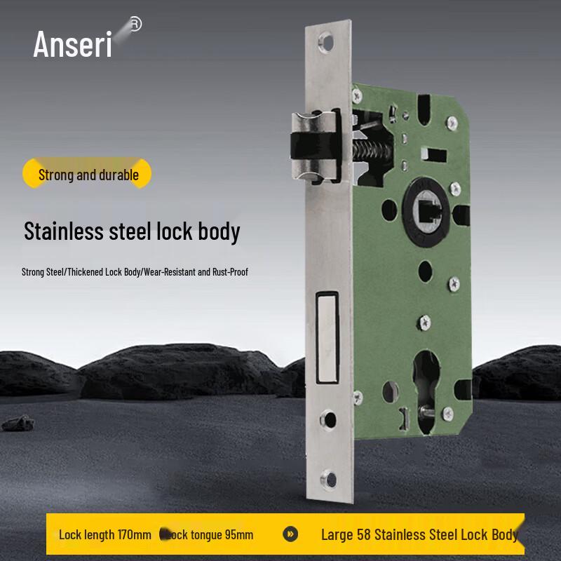 Ansairui Stainless Steel Bedroom Wooden Door Lock Body