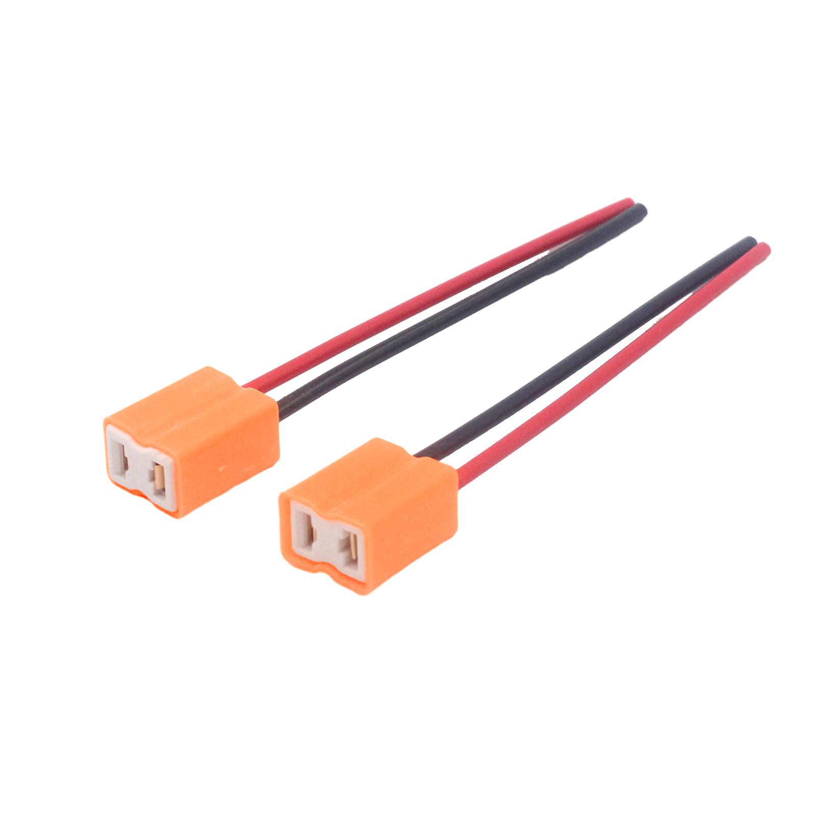 

2pcs Ceramic H7 Headlight Adapter Repair Plug Sockets DC12V 24V 2-Wires Headlight Bulb Ceramic Socket Plug Connector