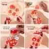 Mini Inspirational Text Folding Fan: Cute, Portable, Round Cloth Surface for Summer Cooling.
