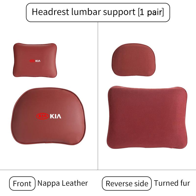 BBEI1 For KIA Car Logo Headrest Pillow Lumbar Neck Protective Cushion Accessories Cerato Soul Venga Forte Spectra Sedona Niro Cadenza