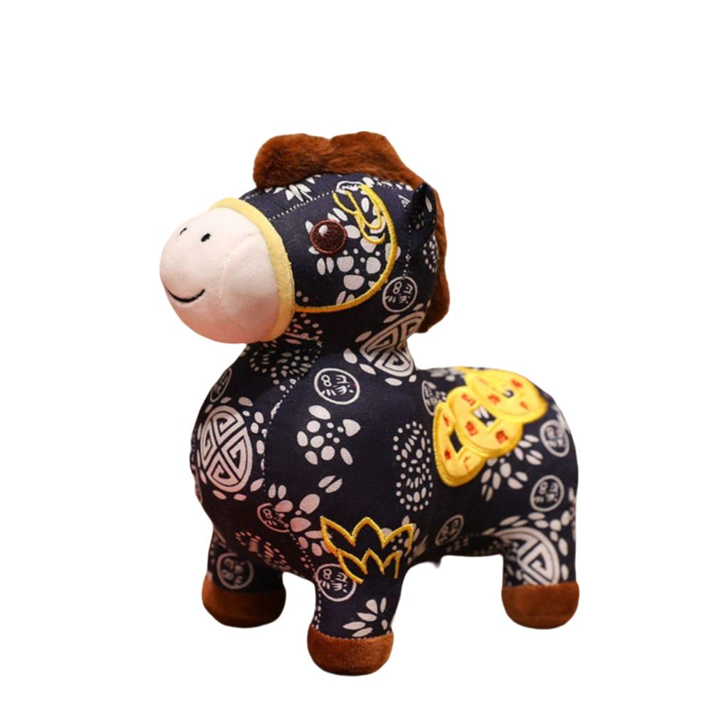 

Cartoon Animal Chinese Zodiac Horse Lucky Mascot Wealth Pony Horse Stuffed Toys New Year S-Style2