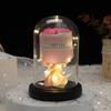 Eternal Rose Bouquet, Glass Cover Luminous Soap Flower Ornament, Night Light Ornament Eternal Flower