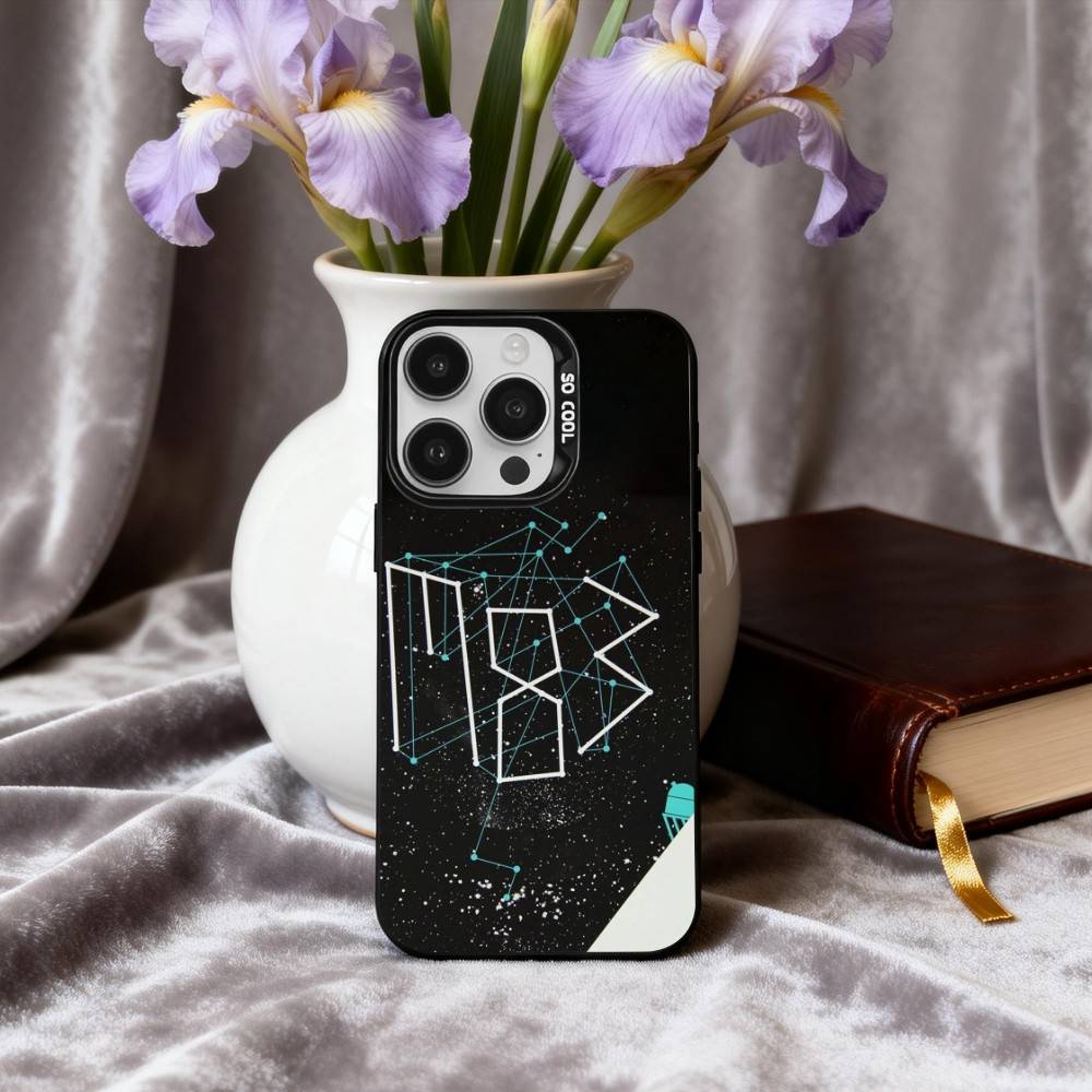 Electric Rock M-M83 Band Phone Case For iPhone17,16,15,14,13,12,11 Plus,Pro Max Candy Silver Plated Inside Cover