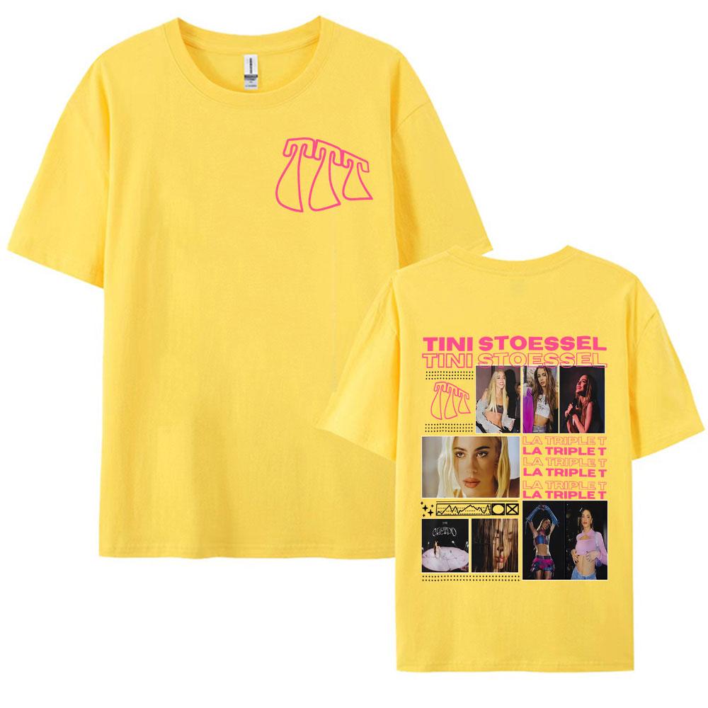 Singer TINI STOESSEL La Triple T Album Tour Tee Shirt Fashion Aesthetic High Street T Shirt Unisex Women Casual 100 Cotton Tshirt