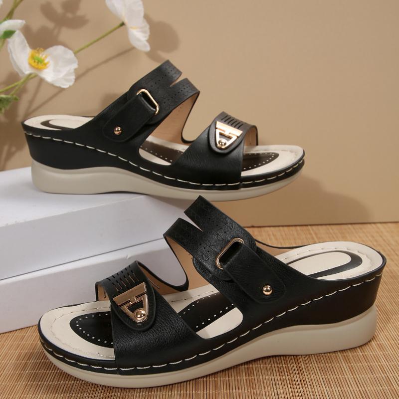 Women's Hollow Out Sandal Flat Sandals Lightweight and Wedge Slippers