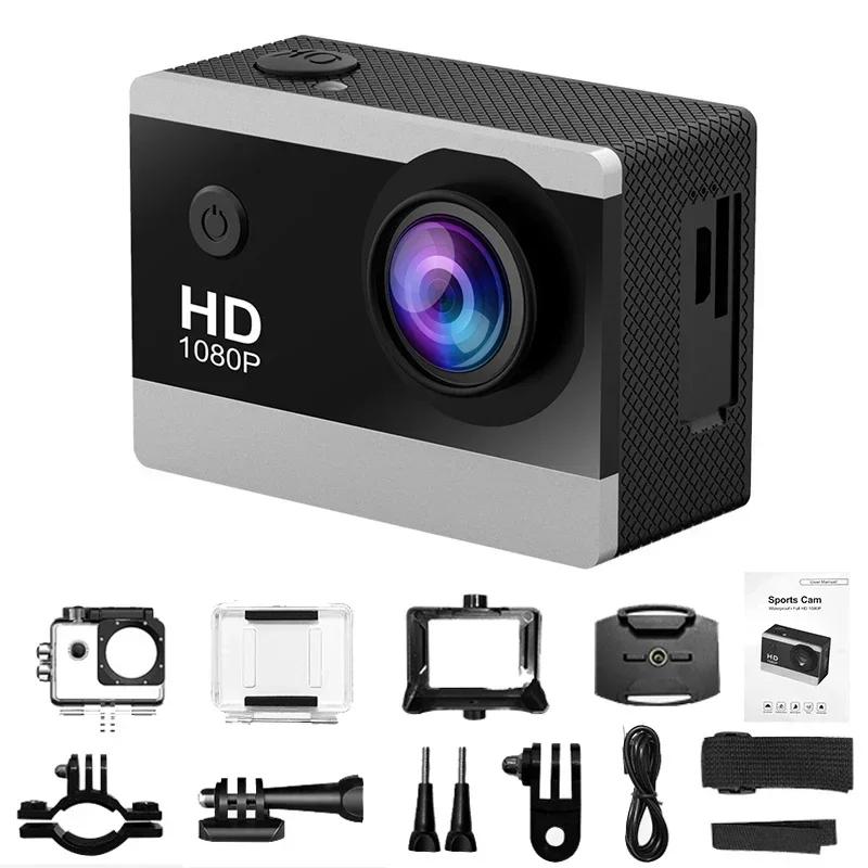 2 Inch Screen HD Action Cam - 1080P 30FPS 30M Waterproof for Skiing & Outdoor