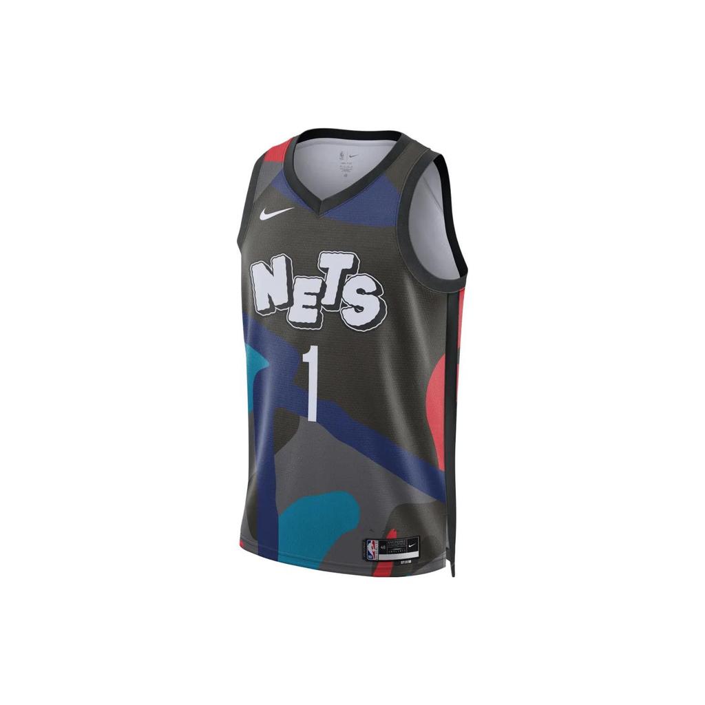 Nike X KAWS Alphanumeric Print Colorblock Basketball Jersey City Edition 2023/24 Season Men Tops Black DX8487-014