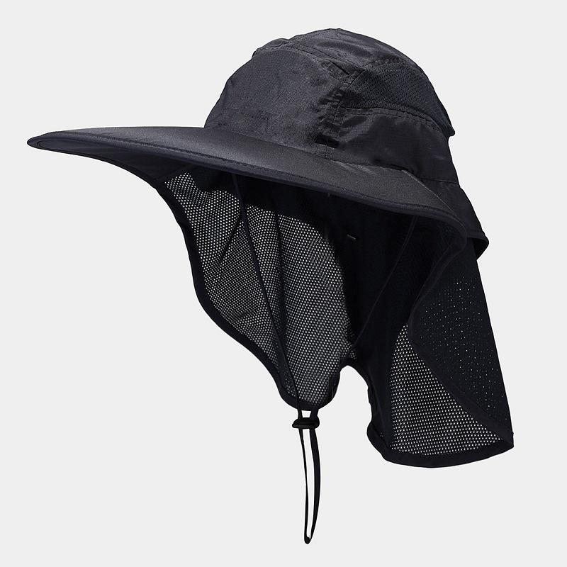 Summer Sun Protection Fisherman Hat Men and Women with Extended Hat Curtain Outdoor Sunshade Anti-ultraviolet Sun Hat Mountaineering Fishing Hat
