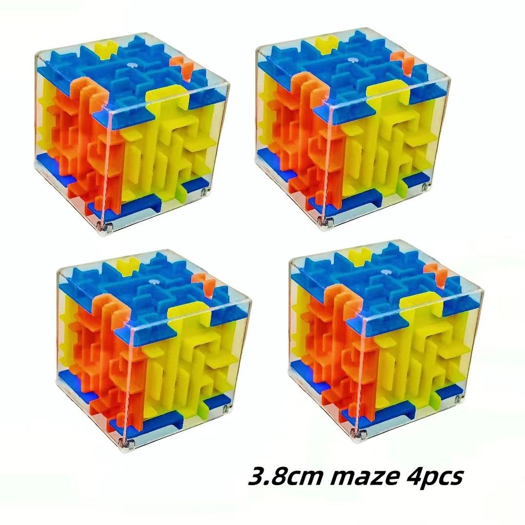 3.8cm 3D Küp Yuvarlanan Boncuk Labirenti Eğitici Oyuncaklar Erkek Kız Doğum Günü Düğün Konuğu Hediyesi Çekiliş Çocuk Hediyesi Stres Giderici Oyuncaklar