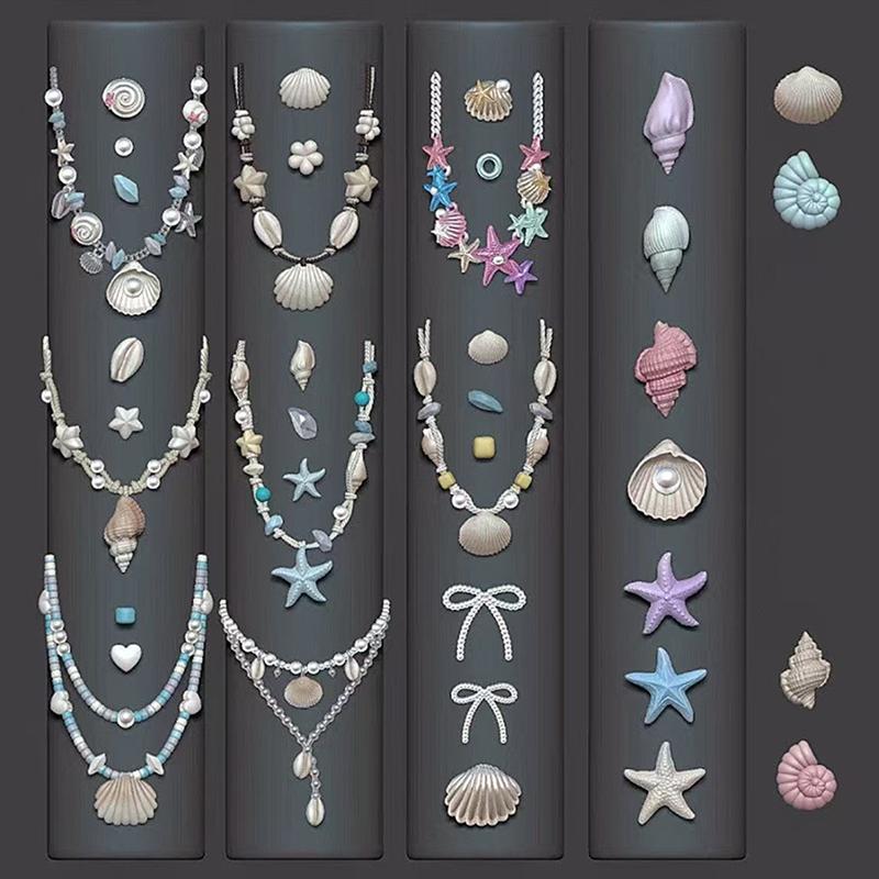 Cartoon Shell Chains Silicone Nail Mold Flower Nail Decorations Nails Diy Design High Quality Stereoscopic Stamping Plate Art