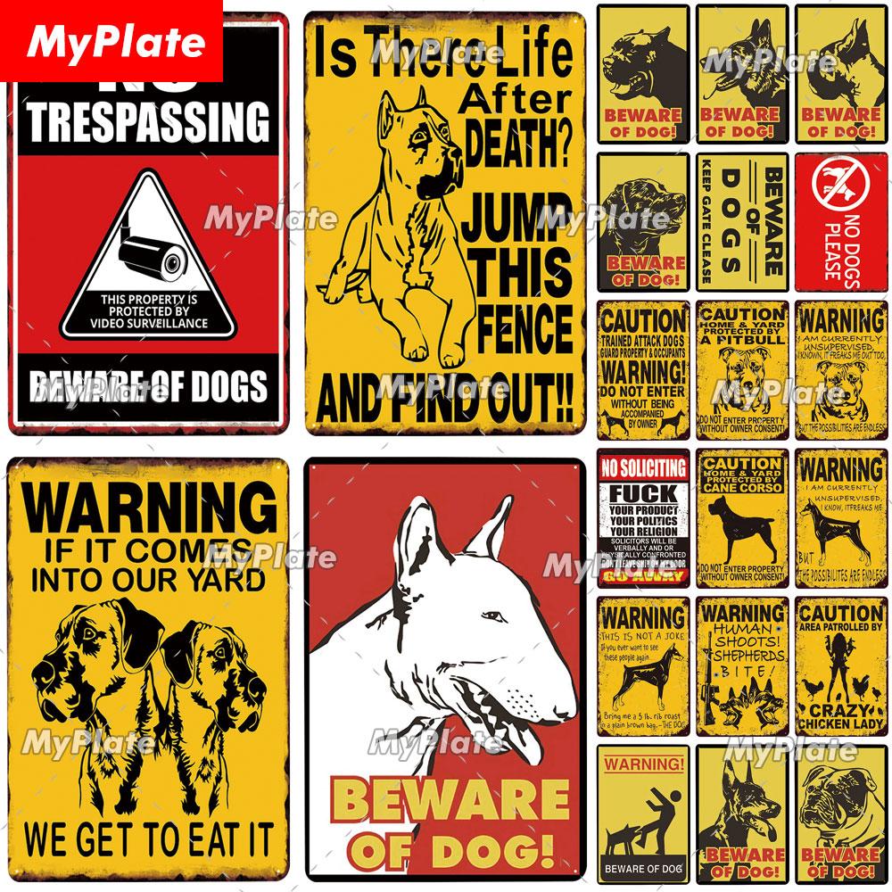 

[MyPlate] Остерегайтесь собаки, металлическая табличка, металлическая винтажная жестяная вывеска, настенный декор для клуба, человека, украшение для бара в пещере, жестяная тарелка