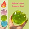 Měkké zelené jablko na mačkání Zmírnění hněvu a stresu Pomalý odskok Squishy Fidget hračka Autismus ADHD Dekompresní dárek