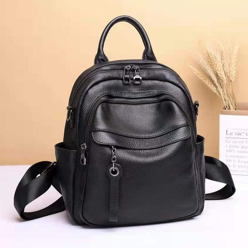 Genuine Leather Women s Bag Large Capacity Backpack All-matching Soft Cowhide Fashionable 8061