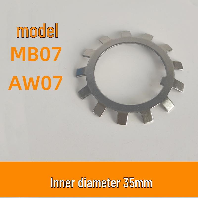 AN Locking Slotted Round Nut Set with KM Lock Washer (AW0405-14)