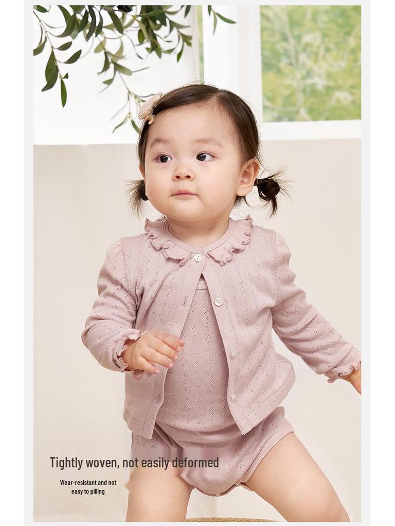 Xiao An Dan Toddler Spring & Autumn Long Sleeve Cardigan - Modal Cotton Blend