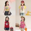 LUSON Toddler Girls' Color Block Raglan T-shirt
