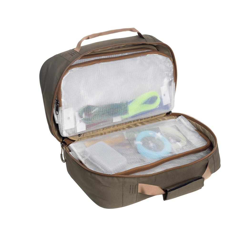 Raprance Fly Tying Kit with Multiple See-Through Pouches and Tying Tool Stations and Spool Tray Storage Compartment