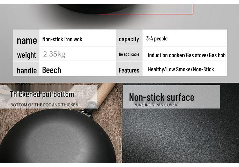 European Light Luxury Non-Stick Cookware Set: Wok, Frying Pan, Soup Pot.