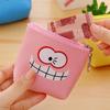 Cartoon Coin Purse Funny Face Cube PU Leather Coin Pen Case