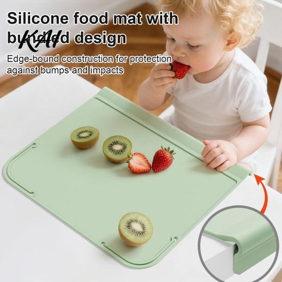Portable Waterproof Craft Mat Silicone Placemat for Toddlers, Non-Slip Food Grade Baby Eating Mat, Temperature Resistant Dining Table with Safety