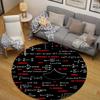 Bohemian Round Floral Multicolor Carpet, Non-Slip Floor Mat for Entryway