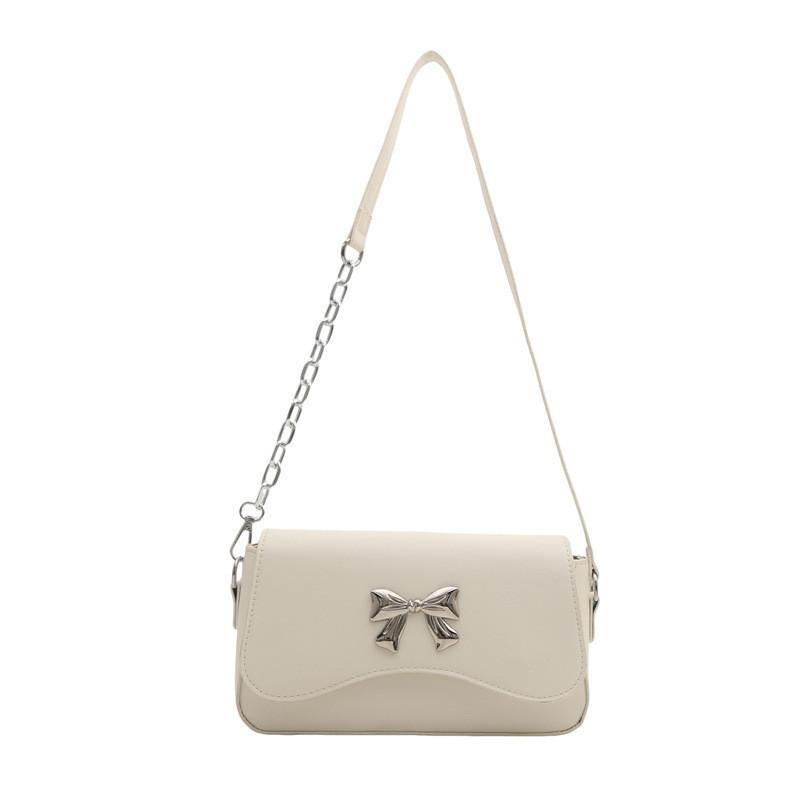 

Urban Chic Pu Crossbody Bag For Women 2024 Summer New Bowknot Chain Shoulder Bag белый