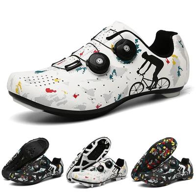 Modische Radschuhe MTB Outdoor Sport Selbstverriegelnde Rennrad Sneaker Herren Rennen Damen Fahrrad Berg SPD Flachpedal Schuhe