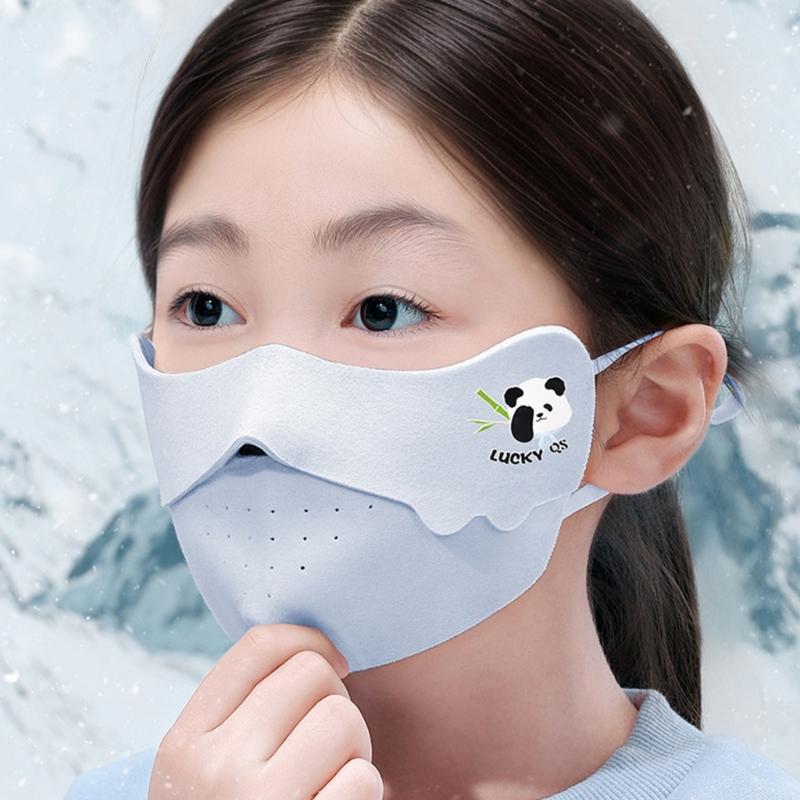 Adjustable Kids Winter Face Mask 3D Design Breathable Cold Weather Windproof For Outdoor Activity Childrens Ages 3-10
