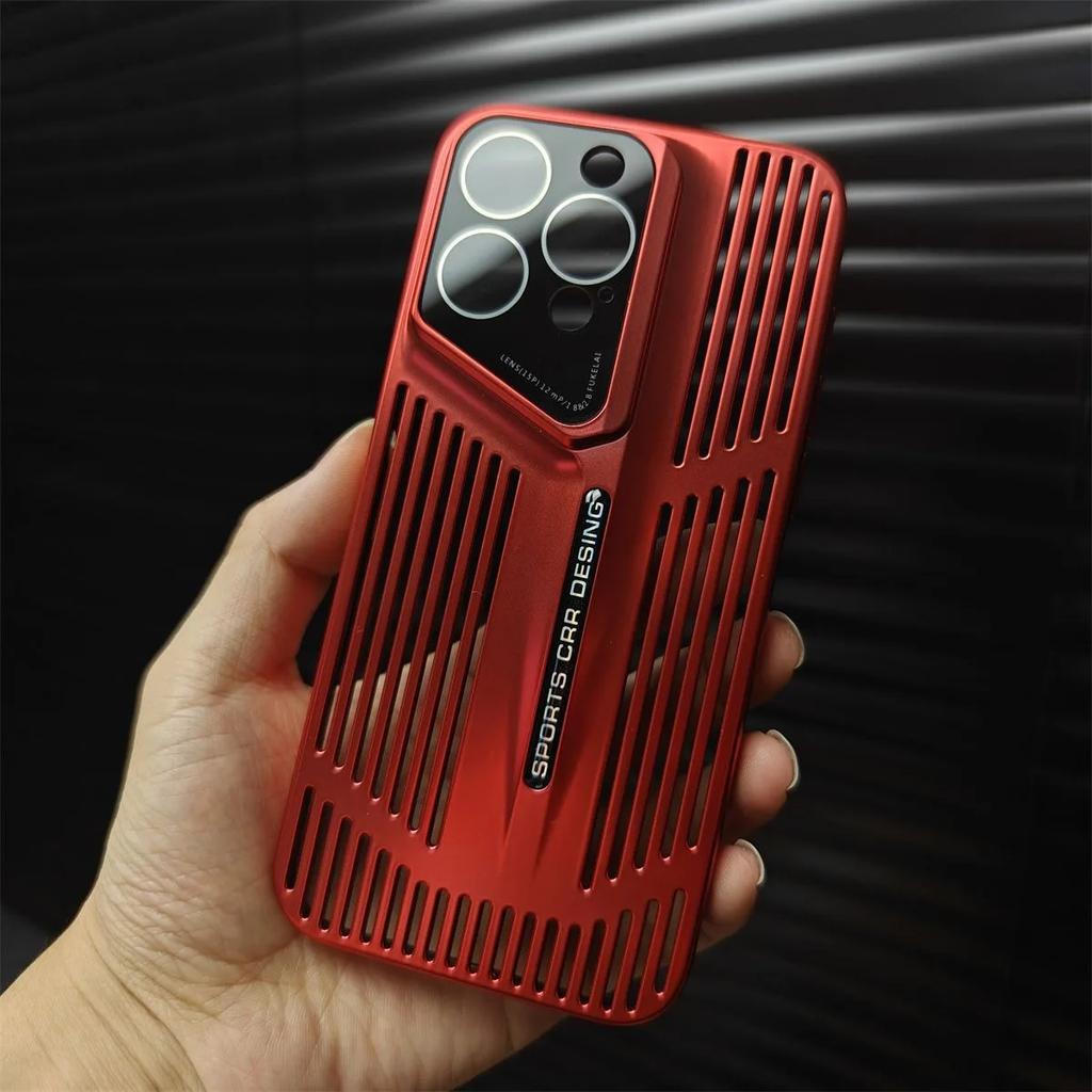 Matný tenký kryt s plnou ochranou objektivu pro iPhone 16 15 14 13 12 Pro Max Plus, módní dutý kryt s odvodem tepla z PC