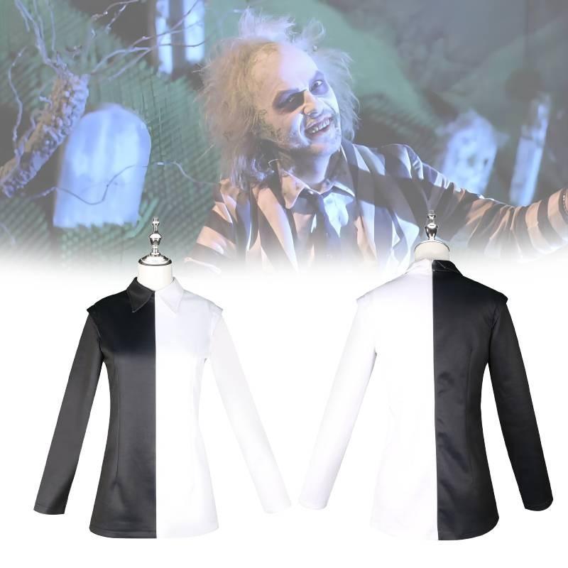 Cosplay 2 Beetlejuice Costume Kids Jumpsuit Halloween Party Role Fashion Play