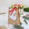 European Candy Box, Christmas Kraft Paper Snowflake Paper Bag, Kraft Paper Candy Bag, Christmas 6 Cards