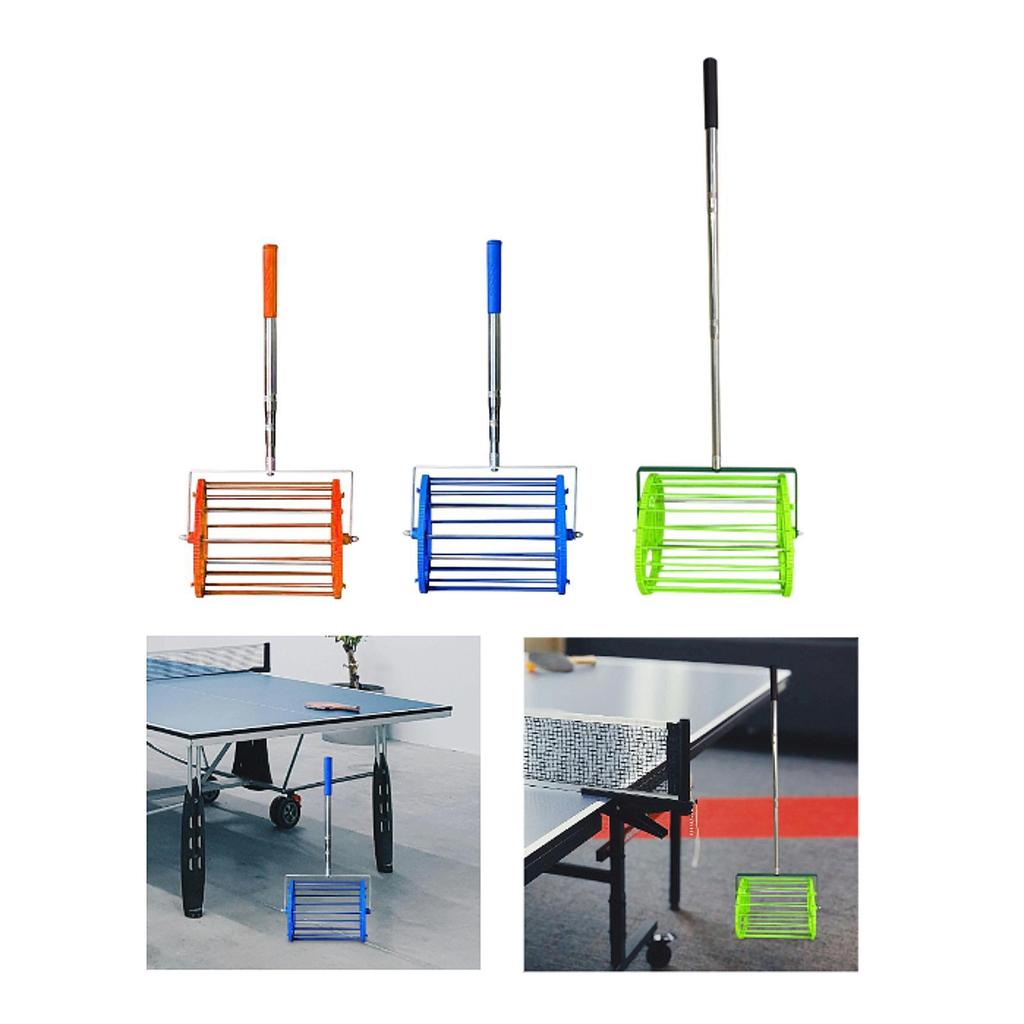 Telescopic Table Tennis Ball Picker Collector for Court Training Competition Orange