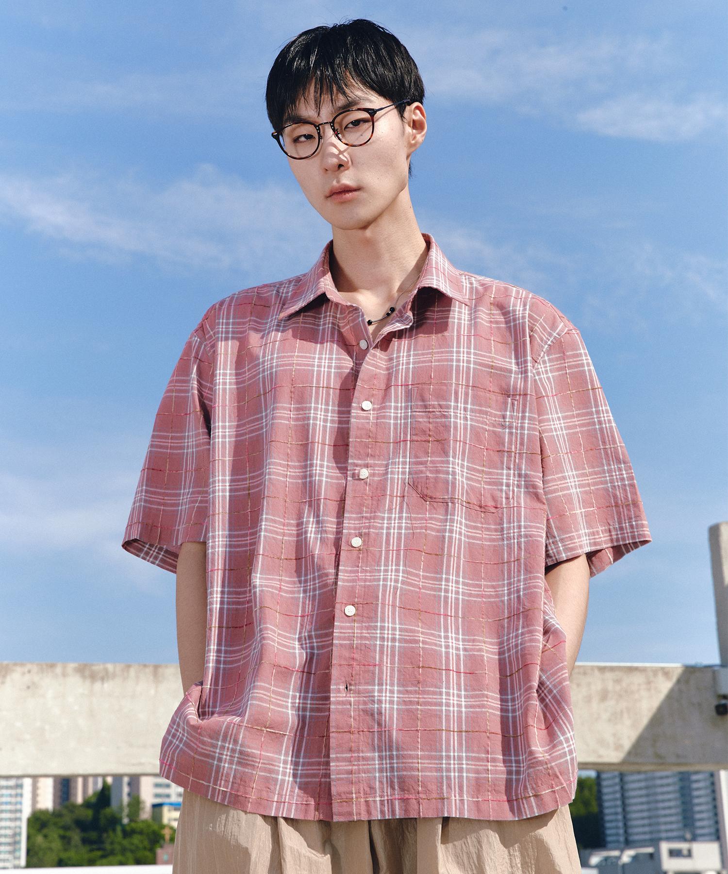 Vault Florida Half Sleeve Shirt (Pink Check) Pink Check/3