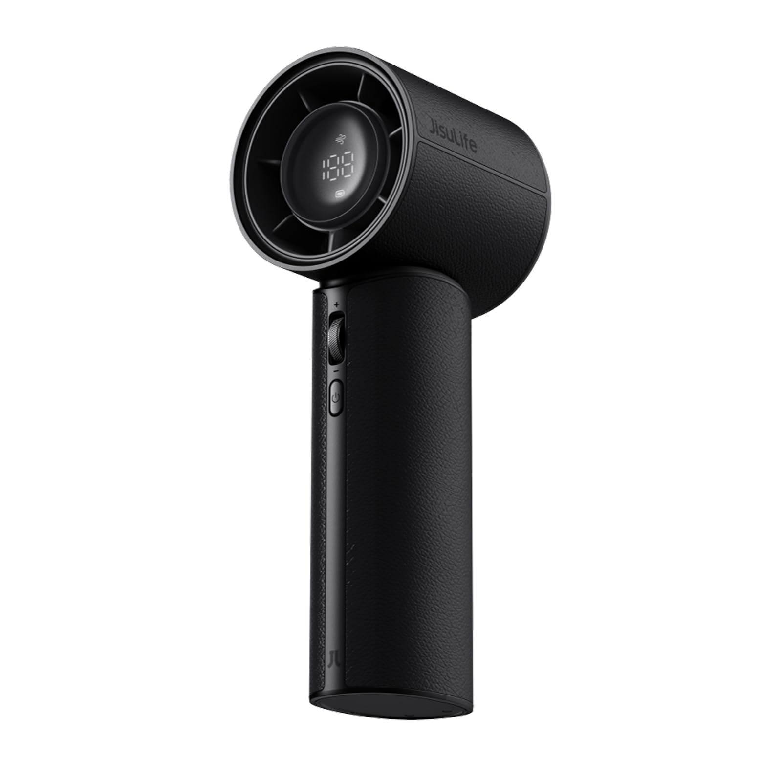 Japan Select Black Jisulife Handy Fan Pro1 Mini 30 Hours Long Battery Life Airflow Adjustment Portable Fan Handheld Fan Charging Desktop Fan Portable [Compact