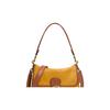 Coach Tabby 26 Color Block Classic Buckle Closure Leather Shoulder Bag Women Shoulder Bag Gold Brown C5261-B4SZ9