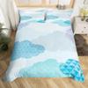 Rainbow Duvet Cover Girly Pink Cartoon Bedding Set Kids Girls Cute Clouds Crown Comforter Cover Kawaii Glitter Stars Quilt Cover