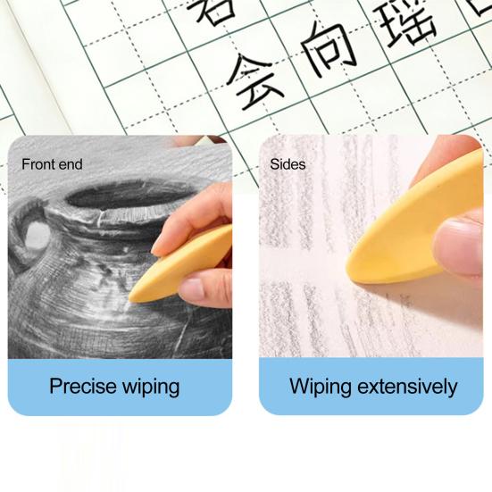 4Pcs Triangular Prism Eraser, Dustless Pencil Eraser for Students, Clean Wiping Large Bulk Erasers for Kids, School Supplies