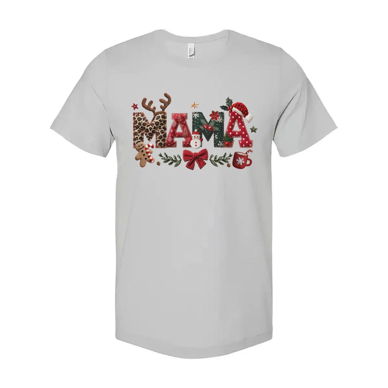 

Mama Christmas Graphic T Shirt For Unisex Festive Holiday Shirt With Reindeer An 3XL