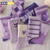 5 Pairs Women'S Mid-Calf Socks Purple Socks Autumn Winter High Aesthetic Long Tube Cute ' Trendy Socks Suitable for Daily Use